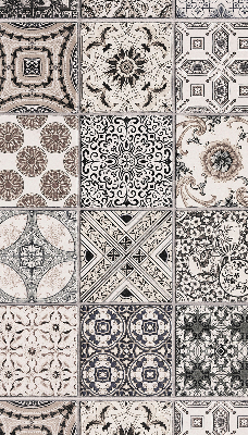 Blackout roller blind for window Portuguese patterns