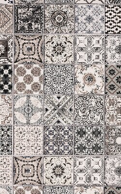 Blackout roller blind for window Portuguese patterns
