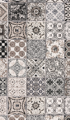 Blackout roller blind for window Portuguese patterns