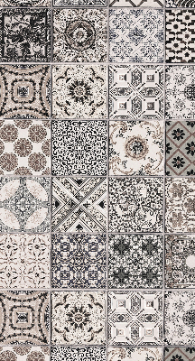 Blackout roller blind for window Portuguese patterns