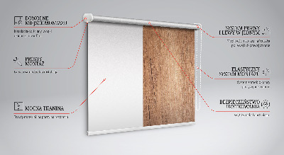 Fabric roller blind for window Wood