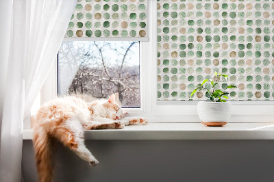 Blackout roller blind Green circles