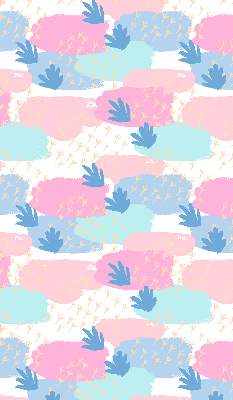 Fabric roller blind for window Traces on a colored background