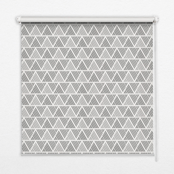 Fabric roller blind for window Striped triangles