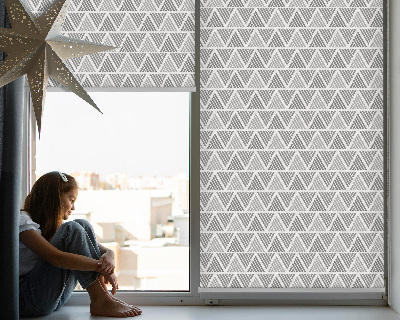 Fabric roller blind for window Striped triangles