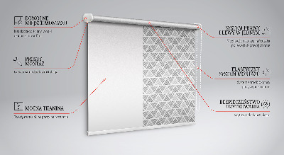 Fabric roller blind for window Striped triangles