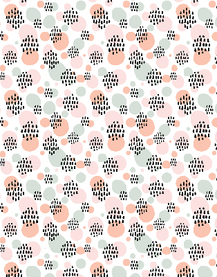 Blackout roller blind Black dotted patches
