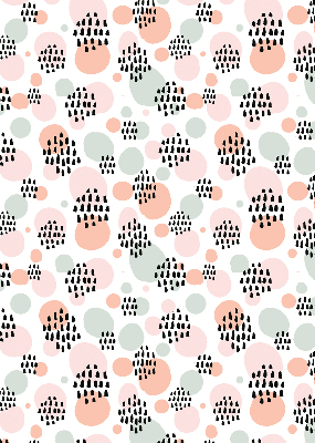 Blackout roller blind Black dotted patches