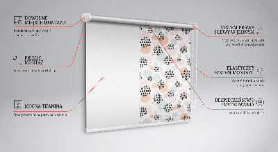 Blackout roller blind Black dotted patches