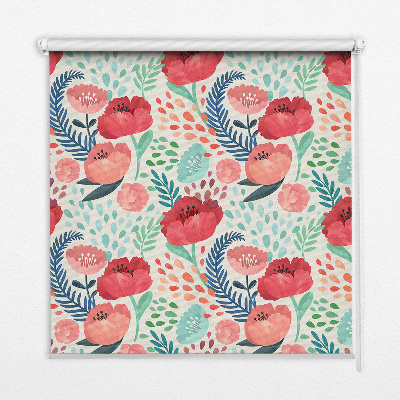 Fabric roller blind for window Poppy