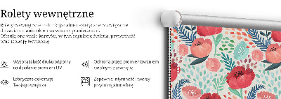 Fabric roller blind for window Poppy