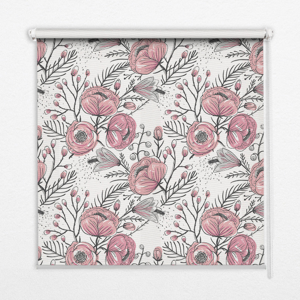 Blackout roller blind Flower buds from the tree