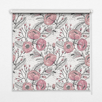Blackout roller blind Flower buds from the tree