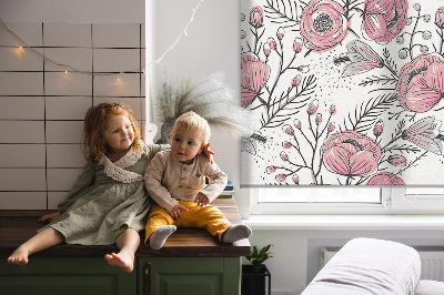 Blackout roller blind Flower buds from the tree