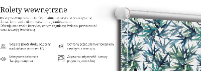 Fabric roller blind for window Leaves
