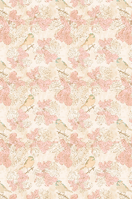 Blackout roller blind for window Birds among the flowers