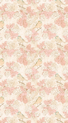 Blackout roller blind for window Birds among the flowers