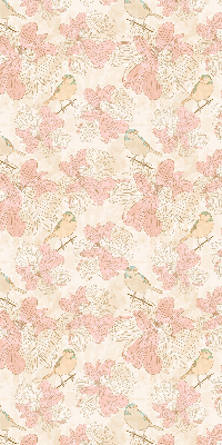 Blackout roller blind for window Birds among the flowers