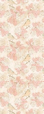 Blackout roller blind for window Birds among the flowers