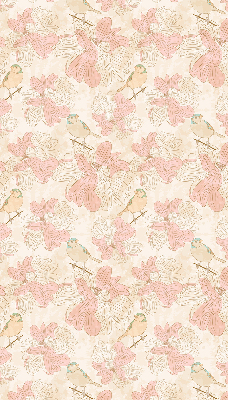 Blackout roller blind for window Birds among the flowers