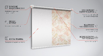 Blackout roller blind for window Birds among the flowers