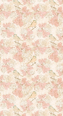 Blackout roller blind for window Birds among the flowers