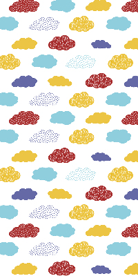 Blackout roller blind Colorful clouds