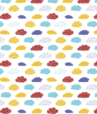 Blackout roller blind Colorful clouds