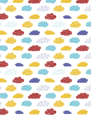 Blackout roller blind Colorful clouds