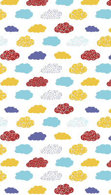 Blackout roller blind Colorful clouds