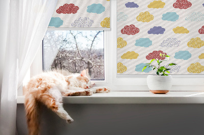 Blackout roller blind Colorful clouds