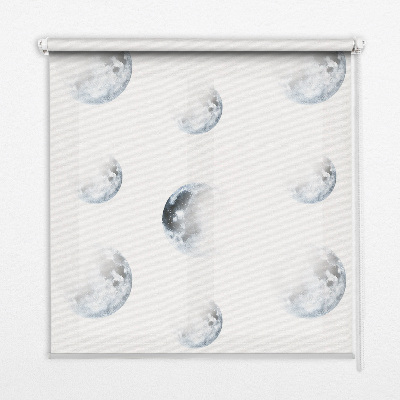 Fabric roller blind for window Moons