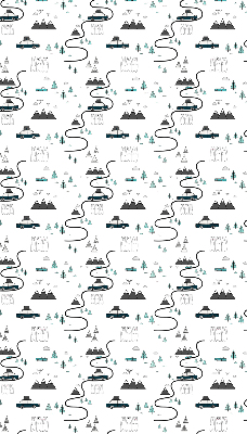 Blackout roller blind Forest and mountain path pattern