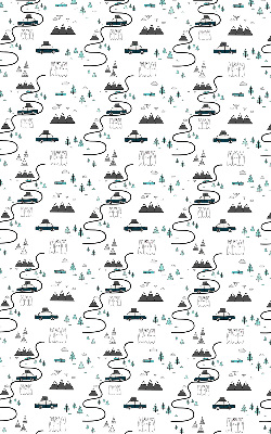 Blackout roller blind Forest and mountain path pattern