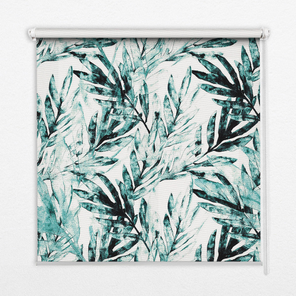 Fabric roller blind for window Leaves