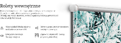 Fabric roller blind for window Leaves