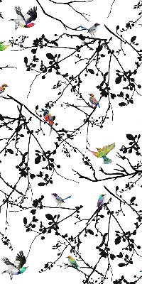 Blackout roller blind Birds on the branches