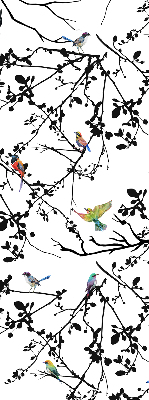 Blackout roller blind Birds on the branches