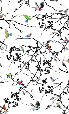 Blackout roller blind Birds on the branches