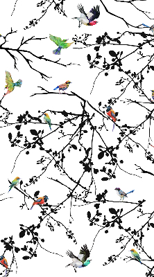 Blackout roller blind Birds on the branches