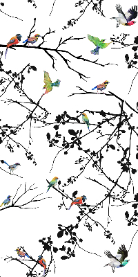Blackout roller blind Birds on the branches