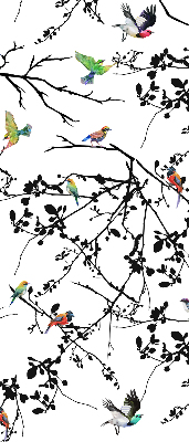 Blackout roller blind Birds on the branches