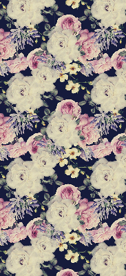 Fabric roller blind for window Roses