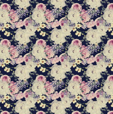 Fabric roller blind for window Roses