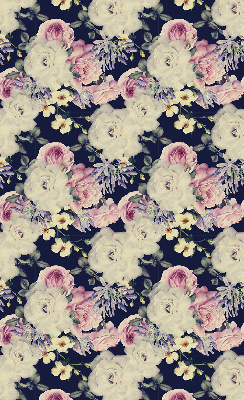 Fabric roller blind for window Roses