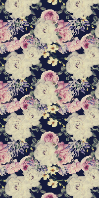 Fabric roller blind for window Roses