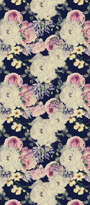 Fabric roller blind for window Roses