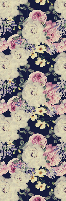 Fabric roller blind for window Roses