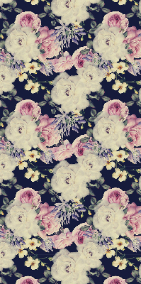 Fabric roller blind for window Roses