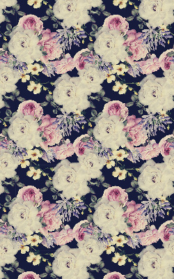 Fabric roller blind for window Roses